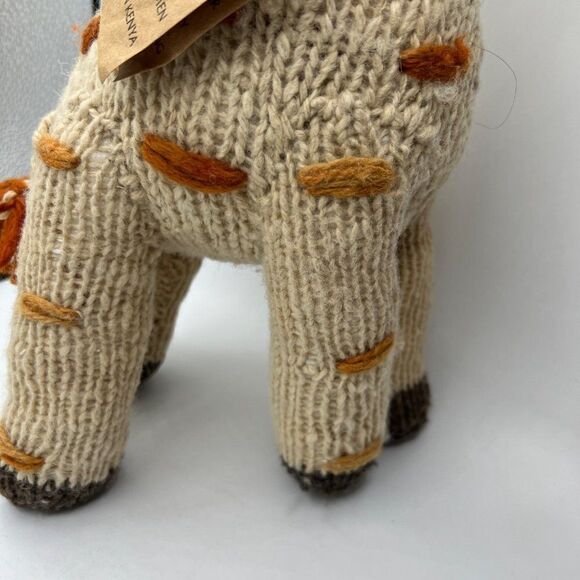 NWT Home spun Giraffe Wool Hand Knitted Rural Women in Kenya Collectors - Picture 5 of 13
